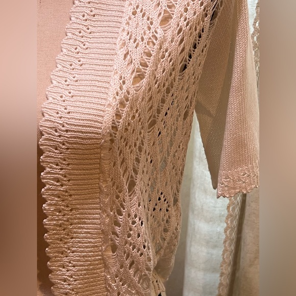 Perceptions White Medium Crocheted Cardigan - Picture 4 of 9